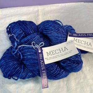 2 skeins Malabrigo Mecha colour 882 Azul Fresco